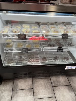 so many sweet options !   at Ben & Esther's Vegan Jewish Deli in San Diego