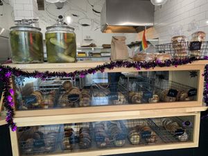   at Ben & Esther's Vegan Jewish Deli in San Diego