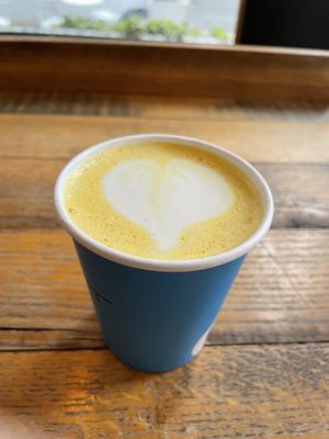 Tumerjc latte   at Joe Coffee Company in New York City