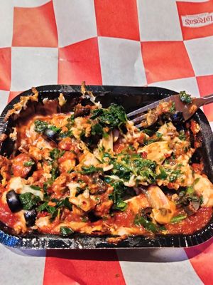 Looked even better before I mixed it. Cheese was nicely melted and just a little browned. at LaRosa's Pizzeria in Florence