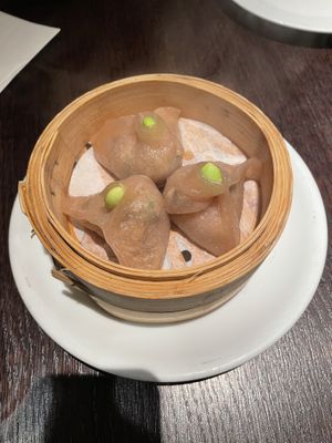 Mushroom dumplings dim sum  at Plum Valley in London