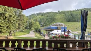 View from the southern patio  at Los Amigos in Vail