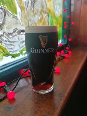 A glass of Guinness to top it all off at Dolan's Pub and Restaurant in Limerick