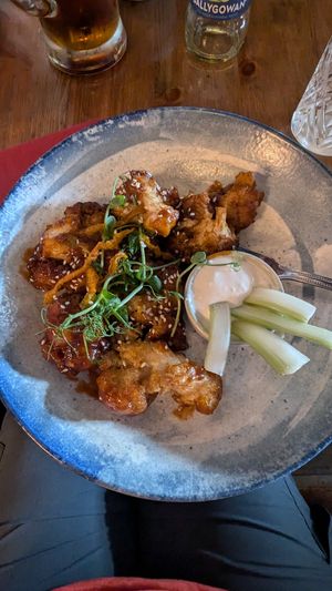 BBQ Cauliflower wings vegan at Dolan's Pub and Restaurant in Limerick