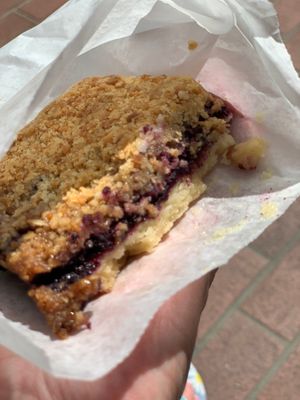 Wildberry crumble. A nice mixture of sweet and sour. The base is a lemon crust which pairs nicely with the berries.  at Stillfood Bistro in Salmon Arm