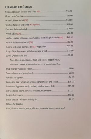  at Fresh Air Cafe in Omeo