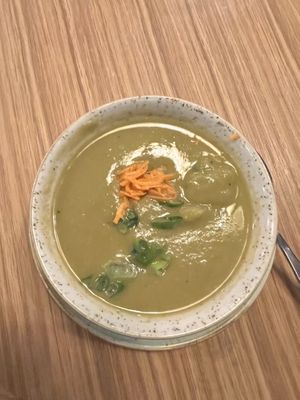 Broccoli 🥦 cauliflower + Dijon Mustard +Rice Milk   at Fresh Sherway in Toronto