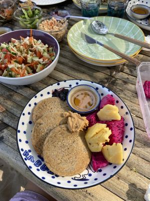 Banana pancakes  at Colorful Hut in Koh Phangan