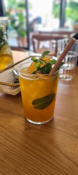 Passionfruit Lemonade at Cały Gaweł Cantine Bar Cafe in Sopot