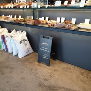 bread display at The Forest Choso Chaekbang in Seoul