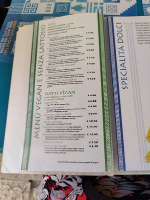 Menu at Gyrosteria Yannis - Borgo Antico  in Bari