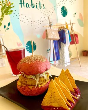Vegan burguer  at Habits in Holbox