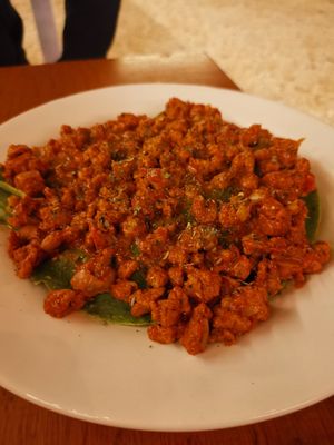 Spinach Crepes with Soy and veggies at Habits in Holbox