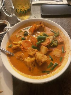 Pineapple curry with tofu   at Pacific Thai Cuisine in Pacific Grove