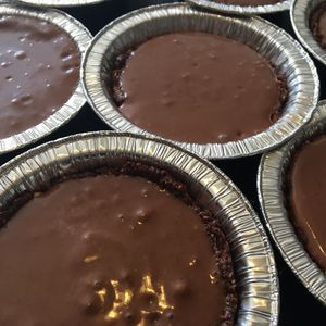 Vegan chocolate pie at Las 3 Puertas in Cancun