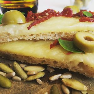 Vegan cheese at Las 3 Puertas in Cancun