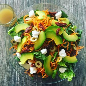 3 Puertas salas with almond cheese at Las 3 Puertas in Cancun