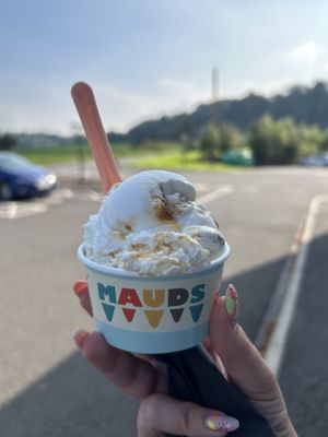 Poor bear’s delight ice cream (honeycomb)  at The Dairy in Larne