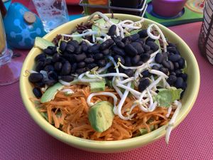 Bean saladd  at Viva la Pepa in El Calafate