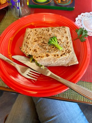 Vegan savory crepe  at Viva la Pepa in El Calafate