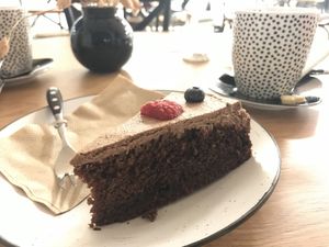 Chocolate cake  at Frau Ginkel in Geisenheim