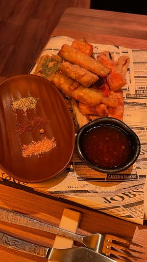 Vegan tempura at Mirlo La Caleta in Tenerife