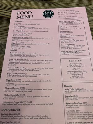   at No 1 High Street Bar in Edinburgh