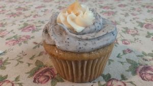 London fog cupcake at Glitter Thicket in Nyack