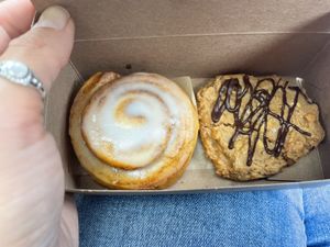 Cinnamon bun + pb cookie  at Glitter Thicket in Nyack