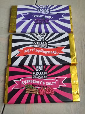 They only had these three bars available at Vegan Delights Chocolate Factory in Uppsala
