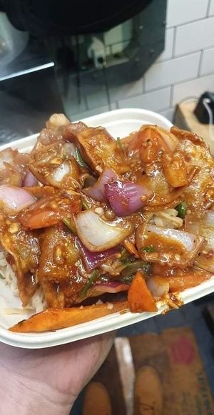 Lovely chilly dumplings 😋😇 at Vegan Thai Food - Food Stall in North West London