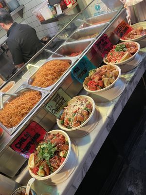 Open kitchen  at Vegan Thai Food - Food Stall in North West London