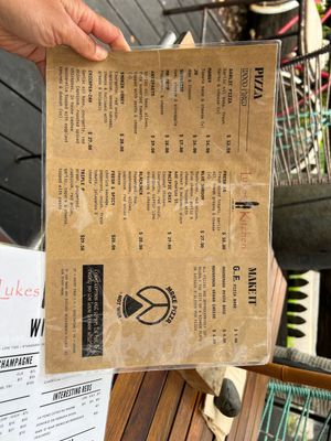 Pizza menu  at Luke's Kitchen in Kuaotunu