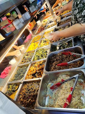 Mixed veggies rice at Health Food Centre in Kuching