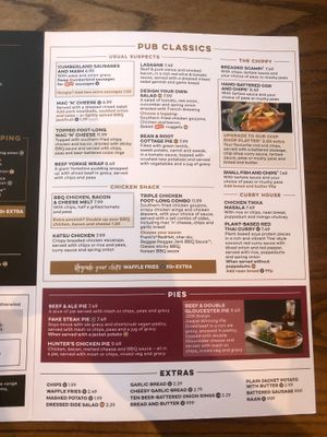 Menu 4 (Jan 2022) at The George Wallis in Wolverhampton