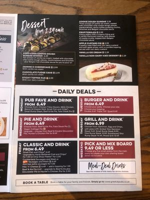 Menu 3 (Jan 2022) at The George Wallis in Wolverhampton