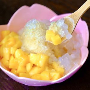 Lychee crushed ice  at Dessert Garden in Northbridge