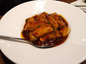 Sea-spicy tofu at Vegan Planet in North West London