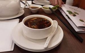 Hot and Sour Soup  at Vegan Planet in North West London