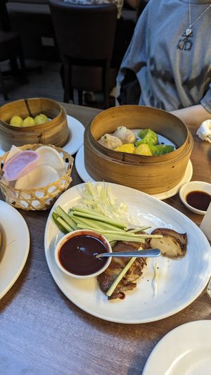 Hoisin duck with pancakes at Vegan Planet in North West London