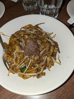 Noodle dish at Vegan Planet in North West London