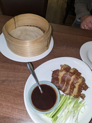 Duck pancakes at Vegan Planet in North West London