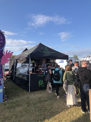 Stall (usually wasn’t busy like this).  at Vegan Planet in North West London