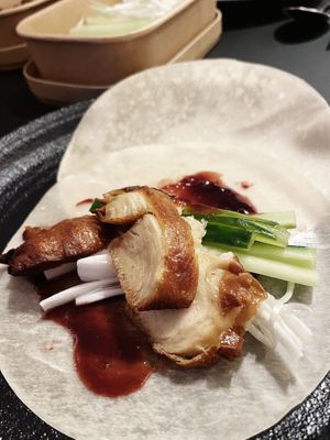 Vegan duck pancakes at Vegan Planet in North West London