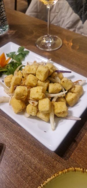 Salt pepper tofu at Vegan Planet in North West London