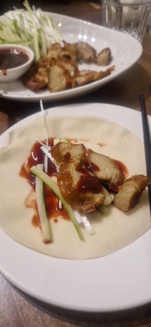 Duck wraps at Vegan Planet in North West London