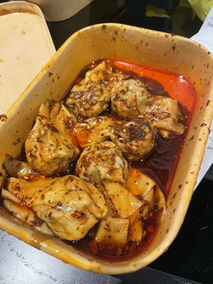 Spicy wontons  at Vegan Planet in North West London