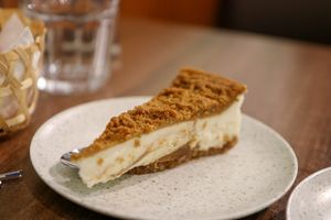 biscoff cheesecake at Vegan Planet in North West London