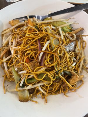 Stirfried noodles   at Vegan Planet in North West London