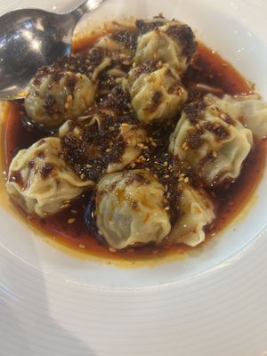 Wonton in spicy sauce  at Vegan Planet in North West London